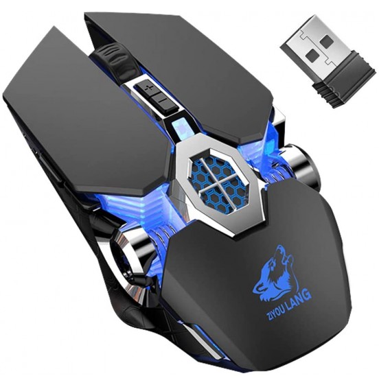 Wireless Gaming Mouse Rechargeable,RGB Multi-Colour Backlit Game Mice with 7 Buttons Computer Accessories,2.4G Silent Optical,3 Adjustable DPI Game Mouse Power Saving Mode for Laptop/PC/Notebook Wireless Gaming Mouse Rechargeable,RGB Multi-Colour Backlit Game Mice with 7 Buttons Computer Accessories,2.4G Silent Optical,3 Adjustable DPI Game Mouse Power Saving Mode for Laptop/PC/Notebook