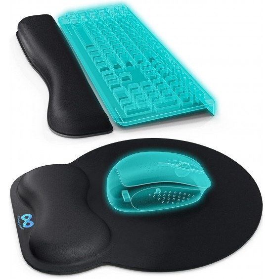 Everlasting Comfort Mouse Pad with Wrist Support - Includes Keyboard Wrist Rest - Ergonomic Memory Foam Desk Cushion for Carpal Tunnel - Computer, Laptop, Typing and Gaming Accessories Everlasting Comfort Mouse Pad with Wrist Support - Includes Keyboard Wrist Rest - Ergonomic Memory Foam Desk Cushion for Carpal Tunnel - Computer, Laptop, Typing and Gaming Accessories
