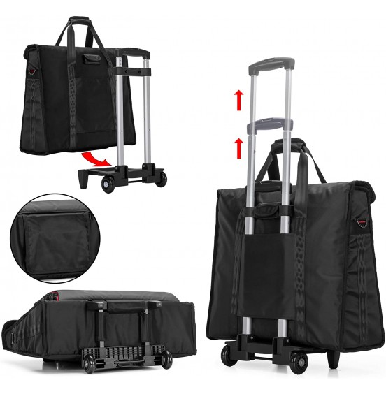 CURMIO Rolling Carrying Bag with Wheels Compatible with Apple iMac 27 inch Desktop Computer, Detachable Trolley Storage Case Compatible with iMac 27” Monitors and Accessories, Black (Patented Design) CURMIO Rolling Carrying Bag with Wheels Compatible with Apple iMac 27 inch Desktop Computer, Detachable Trolley Storage Case Compatible with iMac 27” Monitors and Accessories, Black (Patented Design)