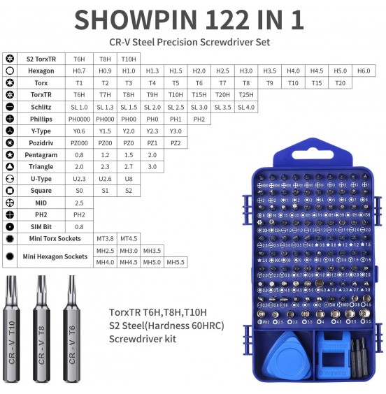 Computer Repair Kit, 122 in 1 Magnetic Laptop Screwdriver Kit, Precision Screwdriver Set, Small Impact Screw Driver Set with Case for Computer, Laptop, PC, for iPhone, Watch, Ps4 DIY Hand Tools -Grey Computer Repair Kit, 122 in 1 Magnetic Laptop Screwdriver Kit, Precision Screwdriver Set, Small Impact Screw Driver Set with Case for Computer, Laptop, PC, for iPhone, Watch, Ps4 DIY Hand Tools -Grey