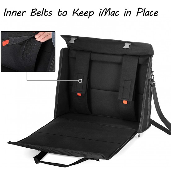 CURMIO Rolling Carrying Bag with Wheels Compatible with Apple iMac 27 inch Desktop Computer, Detachable Trolley Storage Case Compatible with iMac 27” Monitors and Accessories, Black (Patented Design) CURMIO Rolling Carrying Bag with Wheels Compatible with Apple iMac 27 inch Desktop Computer, Detachable Trolley Storage Case Compatible with iMac 27” Monitors and Accessories, Black (Patented Design)